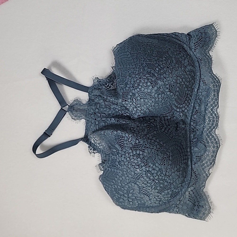 Victoria's Secret PINK Grey Push Up Lace Bralette